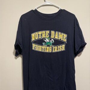 Norte Dame blue t shirt with gold